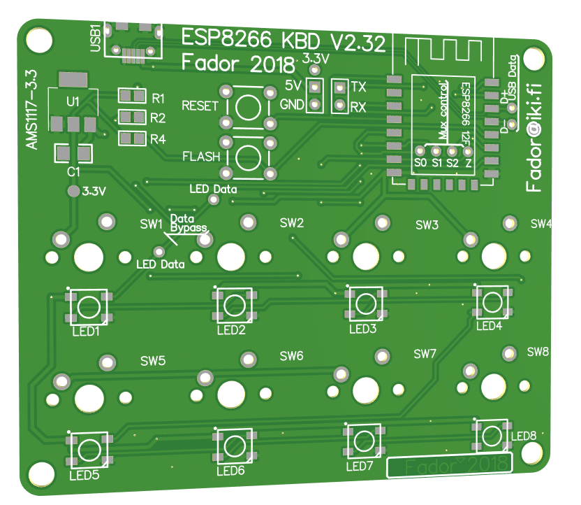 GitHub fador/kbdesp8266 Firmware for ESP8266 keyboard with 8